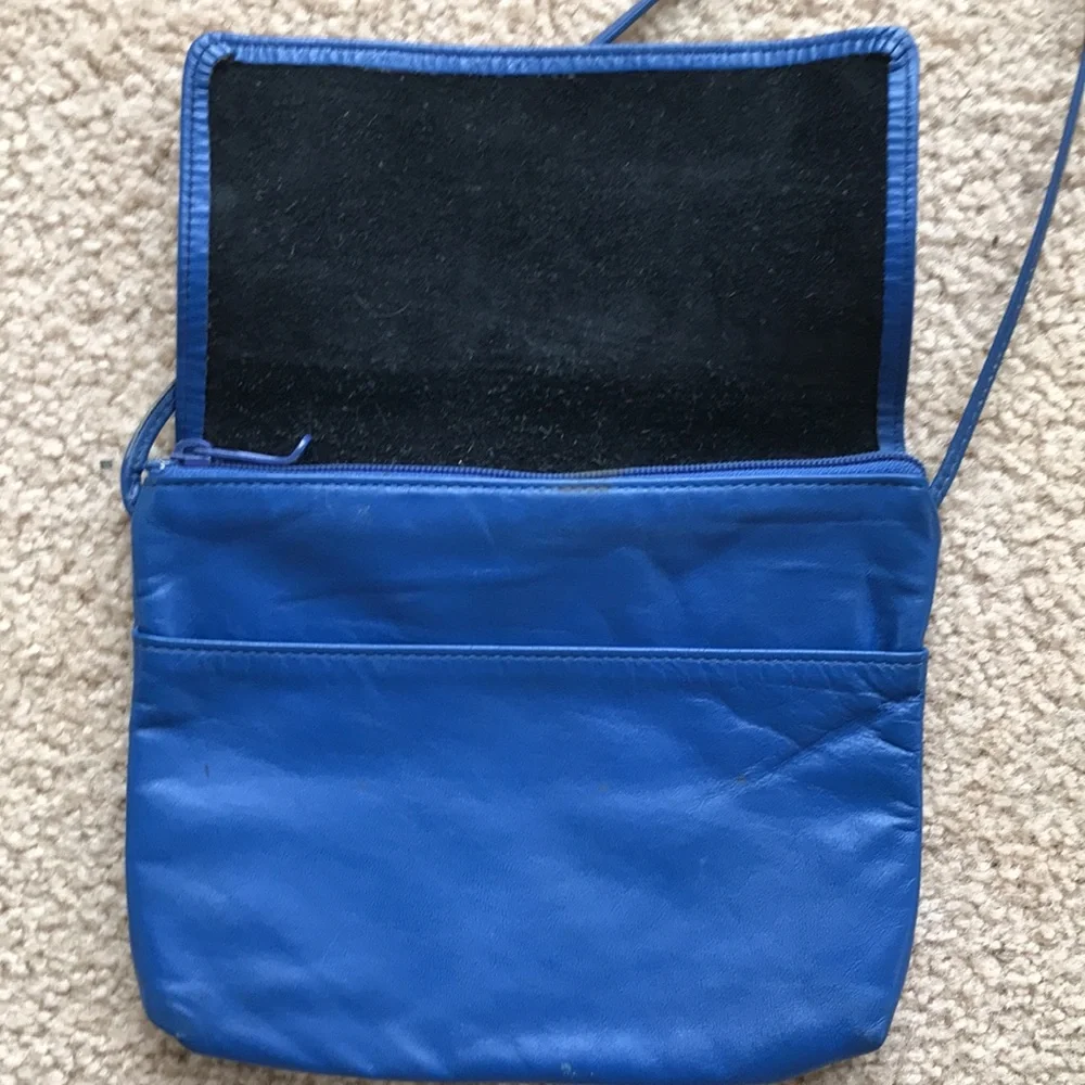 Blue Leather Mini Bag - Picture 3 of 6